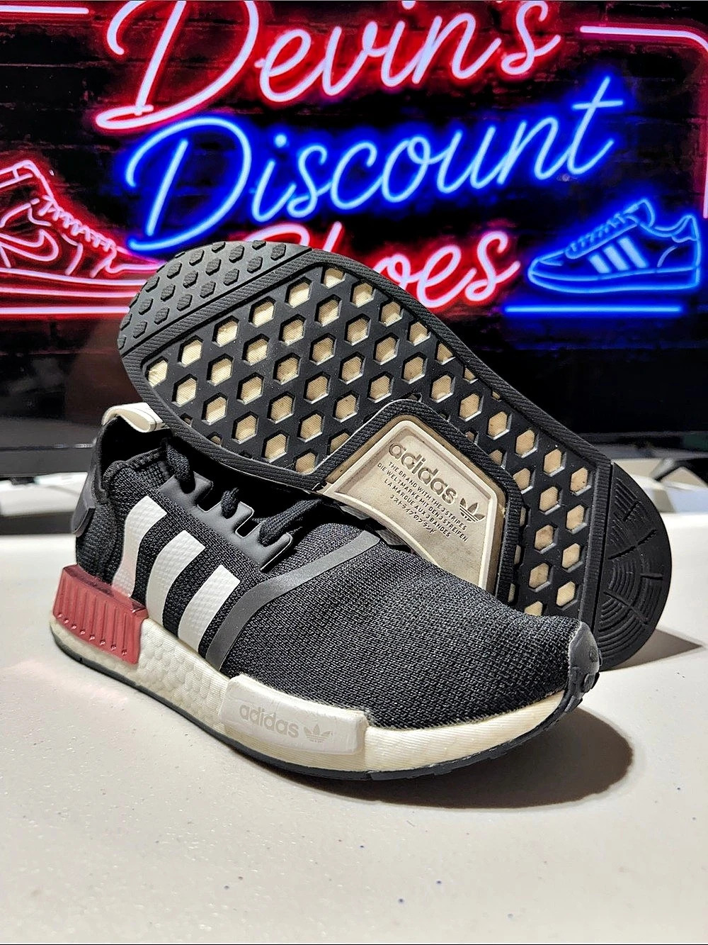 adidas NMD_R1 Sneakers in Black & White